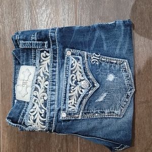 Miss Me Jeans Size 31 mid rise Curry boot